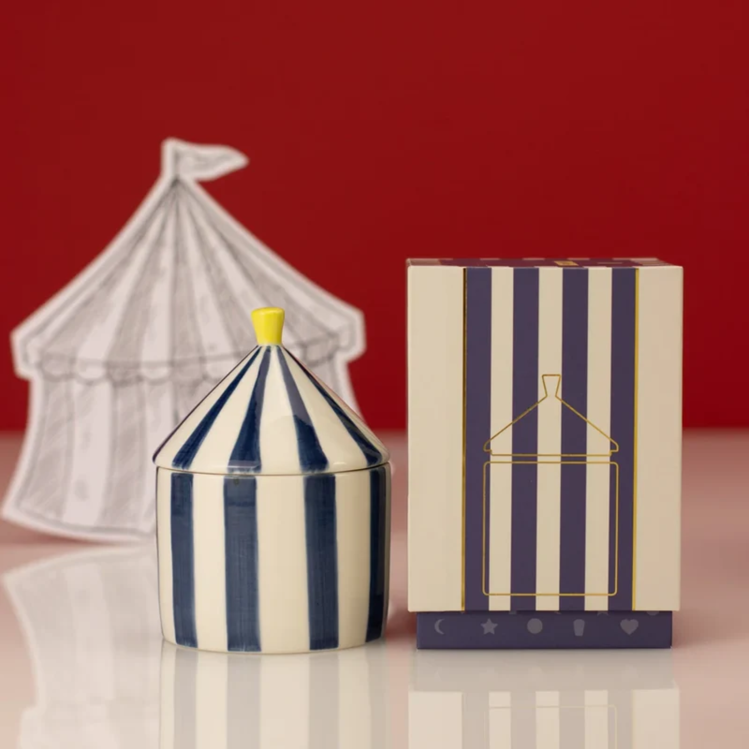 Zesty Lemons Carnival - Navy Magician Candle