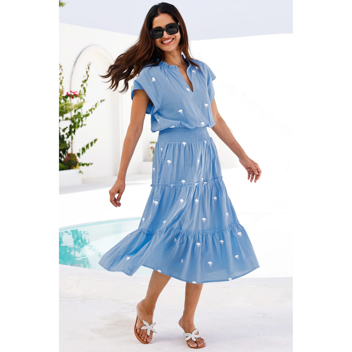 Aspiga Riley Embroidered Organic Cotton Dress - Image 4