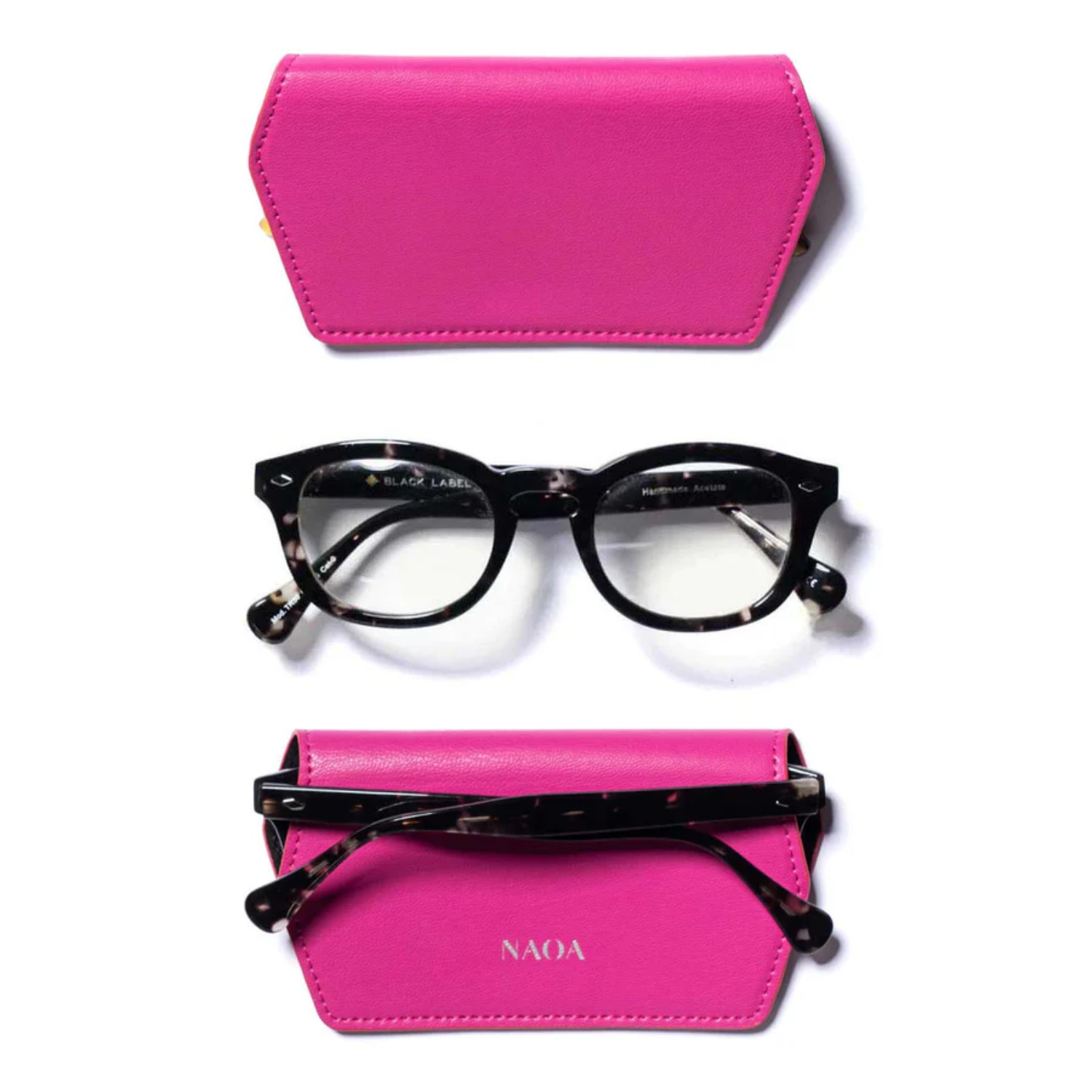 NAOA Leather Slim Glasses Case - Plain Colours - Image 16